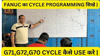 Learn FANUC CYCLE PROGRAMMING | How to use G71, G72, G70? Star Infotech CNC Training Institute