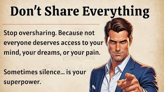 Don’t Share Everything || The Power of Silence 🤫 || Improve Your English Fluency ✅ || Graded Reader✅