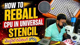 Mobile CPU reball process in Universal stencil - Smart Mobile Training; Mobile repair course; #smt