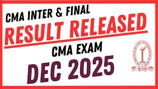 🔥 cma inter & final result dec 2025 out!  😱