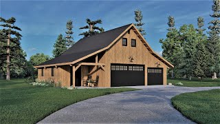 THE ARMSTRONG 4436 G - Post and Beam Home Rendering