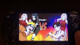 Naruto Heroes Sony PSP 2008 Game startup and test