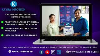 Digital Marketing Course certification by Kayra Infotech
