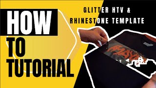 🔥 How to Make a Rhinestone & Glitter HTV T-Shirt with Cricut | Step-by-Step Tutorial