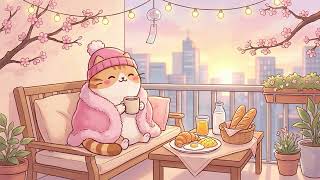 Pusheen’s Cozy Spring Café 🌷☕ Lofi Music for Focus & Peace 🕯️🎶 Gentle Chill Beats