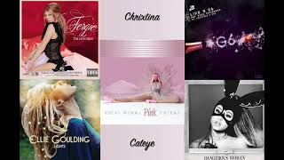 Fergie, Ariana Grande, Nicki Minaj, Ellie Goulding, #LikeAG6, "Glamorous Lights" #MEGAMIX #MASHUP