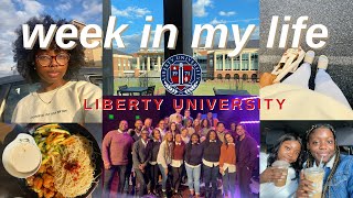 college week in my life at Liberty University *realistic* | productivity, music, coffee, ASMR + more