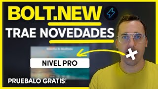 🔔 ACTUALIZACION! NUEVA VERSION BOLT NEW: APLICACIONES CON 1 PROMPT | TUTORIAL NOVEDADES BOLT.NEW 😍
