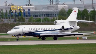 Dassault Falcon 8X from Air Sarina HB-JTH  arrival at Munich Airport MUC EDDM