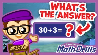 Practice Dividing by 3’s! | Meet the Math Drills - Division  | Preschool Prep Company