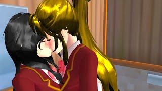 sakura Kissing 👄💋 Girl x Girl Lesbian Love Story #sakuraschoolsimulator #sss #shortfilm 