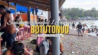 Suasana Pantai Botu Tonuo di tanggal 1 Januari 2026