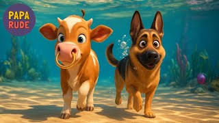 Can This Puppy and Calf Be Best Friends? 🐶🐮✨ | Paparude