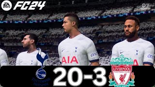 WHAT HAPPEN IF MESSI, RONALDO, MBAPPE, NEYMAR, PLAY TOGETHER ON TOTTENHAM VS LIVERPOOL