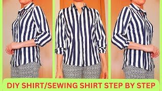 Diy shirt/sewing shirt step by step/women shirt/don't have to buy shirt anymore/Golsathi sewing #96