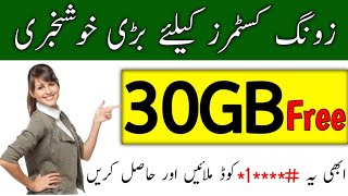 Zong Free Internet | How To Get 30 GB Free Internet on Zong I Techno King