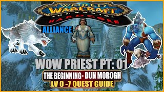 Hardcore WoW Dwarf Priest EP. 1: Dun Morogh LV 1-7 Quest Guide