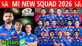 IPL 2026 | Mumbai Indians New Full Squad | MI Full Squad 2026 | MI Team Squad 2026
