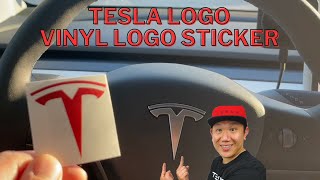 Tesla Logo Decal Wrap - Tesla Logo Cover Install