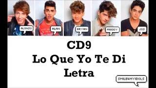 CD9-Lo Que Yo Te Di Letra ♡