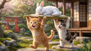 LIVE 🔴 Mama Cat Trims Fur on the Farm and Makes Tiger Hat For Kittens At Home🐾🎩🐯