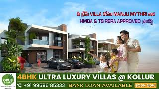 🏡 HMDA & RERA Approved 4BHK Gated Community Villas📍 Location: Kollur, Hyderabad