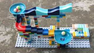 Marble Run ASMR on Wavy Track 🌊 | 🔵 Marbles #asmrshorts #shorts #marblerun #21 