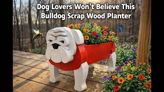 Dog Lovers Won't Believe This Bulldog Scrap Wood Planter