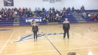 Leah dancing at halftime. January 20, 2015