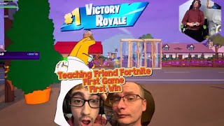 Teaching Friend Fortnite First Game First Win