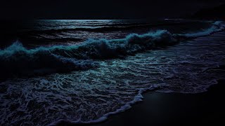 Ocean Waves for Deep Sleep at Night | Dark Screen White Noise to Calm Your Mind and Sleep Better
