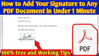 How to Add Your Signature to Any PDF Document in Under 1 Minute