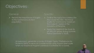 Elias De Leon. “Significance of Technical English Applied to Gastronomy”
