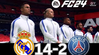WHAT HAPPEN IF MESSI, RONALDO, MBAPPE, NEYMAR, PLAY TOGETHER ON REAL MADRID VS PSG