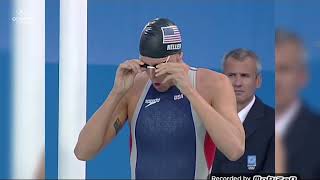 The swimming race in Athens 2004 Olympic