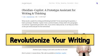 Boost Your Writing and Productivity with Obsidian-Copilot: The Ultimate Assistant!