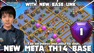 New TH14 legend Base of Stars Global Ranking Player with Link || Best TH14 legend Base clash of Clan