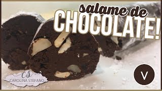SALAME DE CHOCOLATE FIT | VEGANO | SEM ADICAO DE ACUCAR | RAW