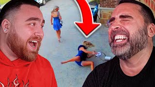 WE COULDN'T STOP LAUGHING! LosPollosTV And Dad React To More Security Camera Fails! 😂