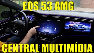 Mercedes EQS 53 AMG - Detalhes da Central Multimídia