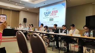 The Department of Trade and Industry Asec Mary Jean T Pacheco speaks at the Cashless Expo 2023