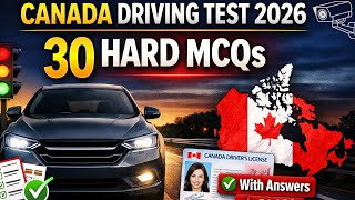 Canada Driving License Test 2026 | 30 Hard MCQs with Answers (G1/G2)