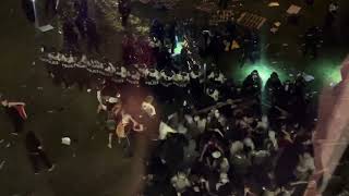Riot police VS. protesters
