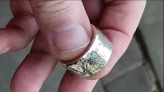 Silver Plated, Solid Silver Coin Rings, All home Made Jewellery