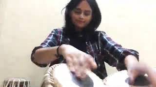 Female tabla player