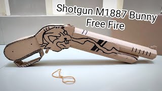 How to Make a Free Fire M1887 Bunny Shotgun from Cardboard | Free Fire Dual Shotgun