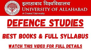Allahabad University Defence Studies Syllabus & Best Books for BA/Bsc 1st Year by Abhishek Yadav