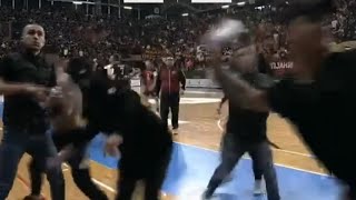 Incidents of the handball derby in Macedonia [Vardar 1961 - Pelister]
