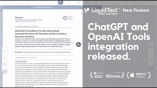 LiquidText ChatGPT & Open AI Integrations