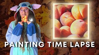 Fuzzy Peaches Oil Painting Time Lapse | Alla Prima